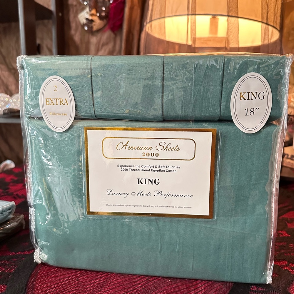 King Size Teal Bedding Set - American Sheets